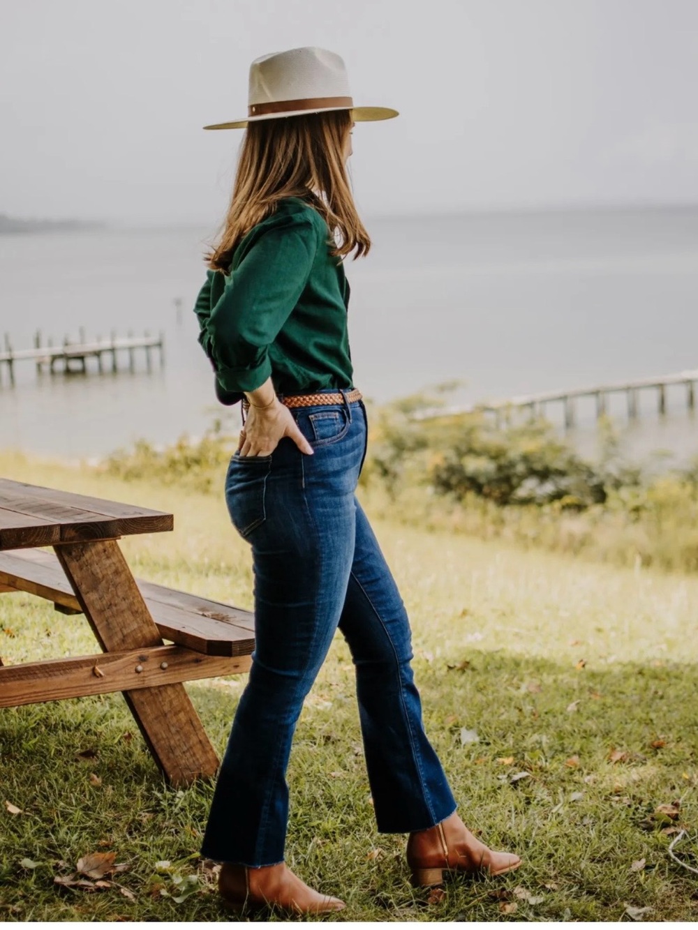 Frank & Eileen Killian Kick Flare cropped Jeans 28